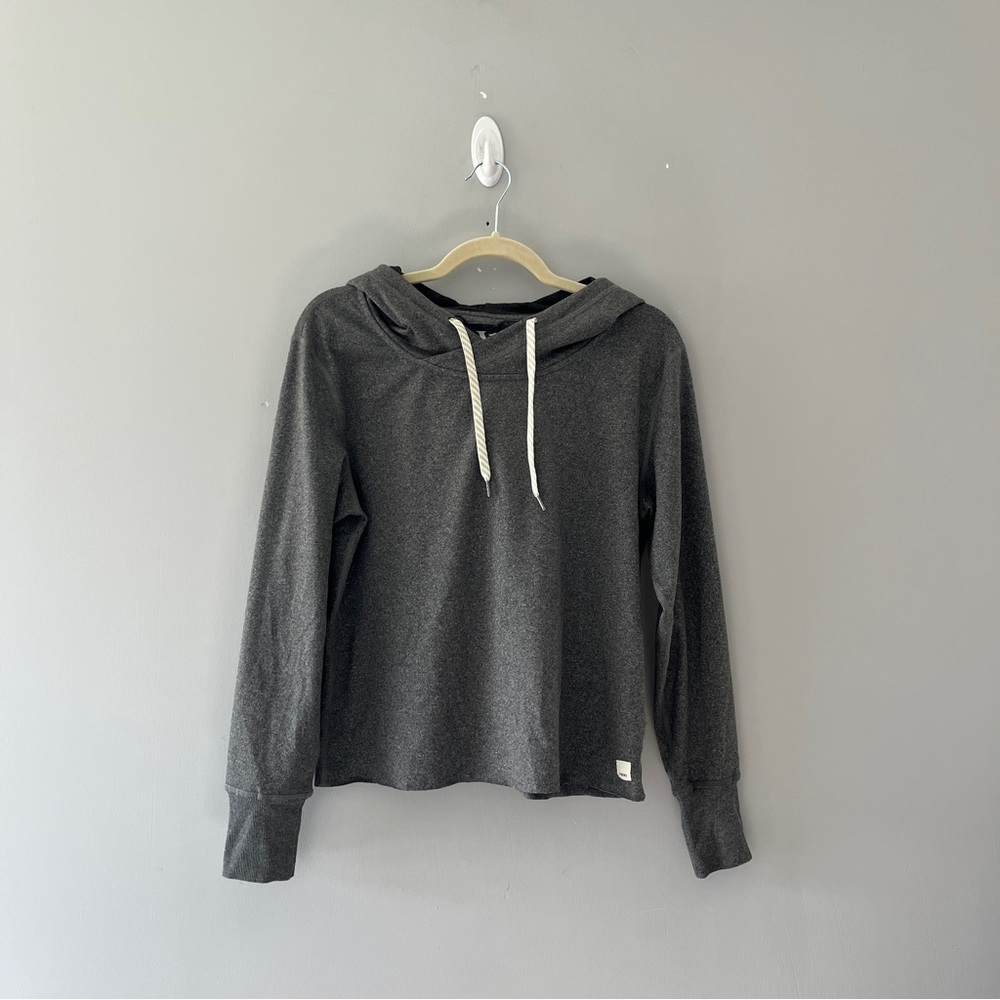Vuori Gray Pullover Hoodie Comfort Knit Classic Size Small